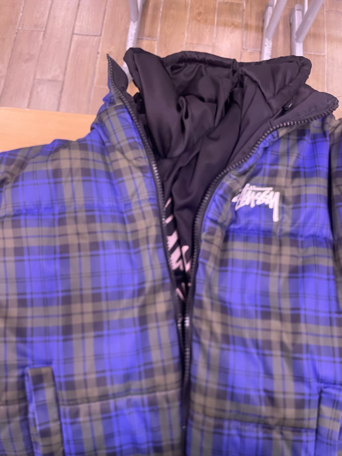 스투시 체크 리버시블 패딩 상품이미지2