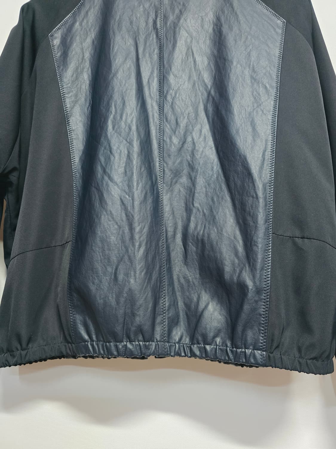 셀레샵  블랙 배색 집업 자켓 점퍼 55 상품이미지6