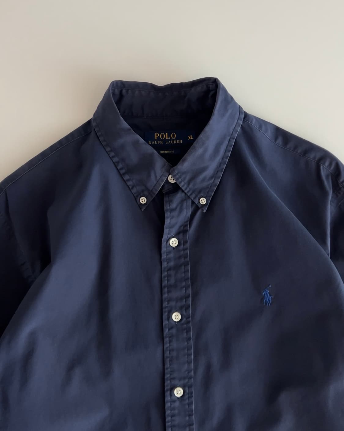 폴로 랄프로렌 네이비 솔리드 셔츠 XL 상품이미지3