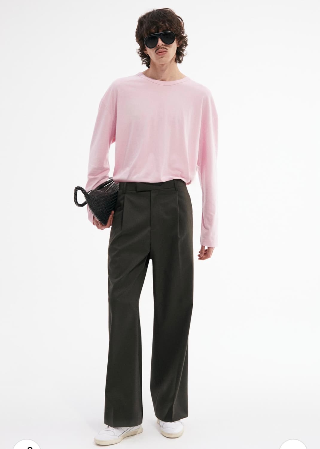 타일레 / 코튼 모달 오버 롱슬리브 (핑크) / 1 상품이미지1