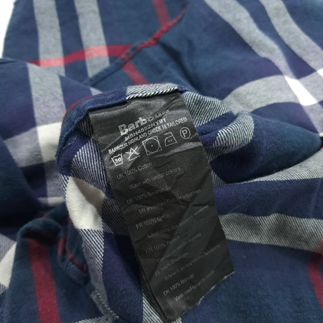 CN673 L 바버 클래식 블랙워치 타탄체크 플란넬 긴팔 셔츠 남방 상품이미지6