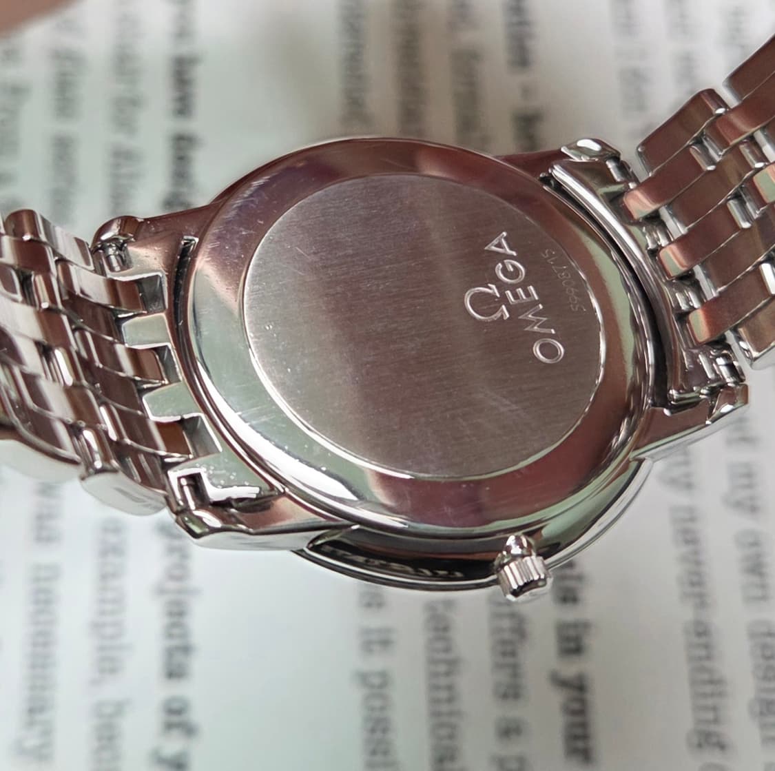 오메가 드빌 프레스티지 아이보리 아라빅 다이얼 쿼츠 브레이슬릿 ver. 상품이미지7