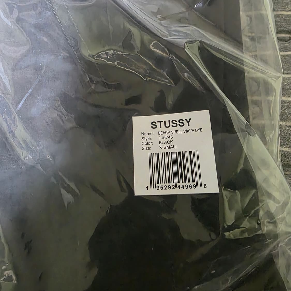 스투시 비치쉘 웨이브 다이 자켓 블랙 상품이미지4