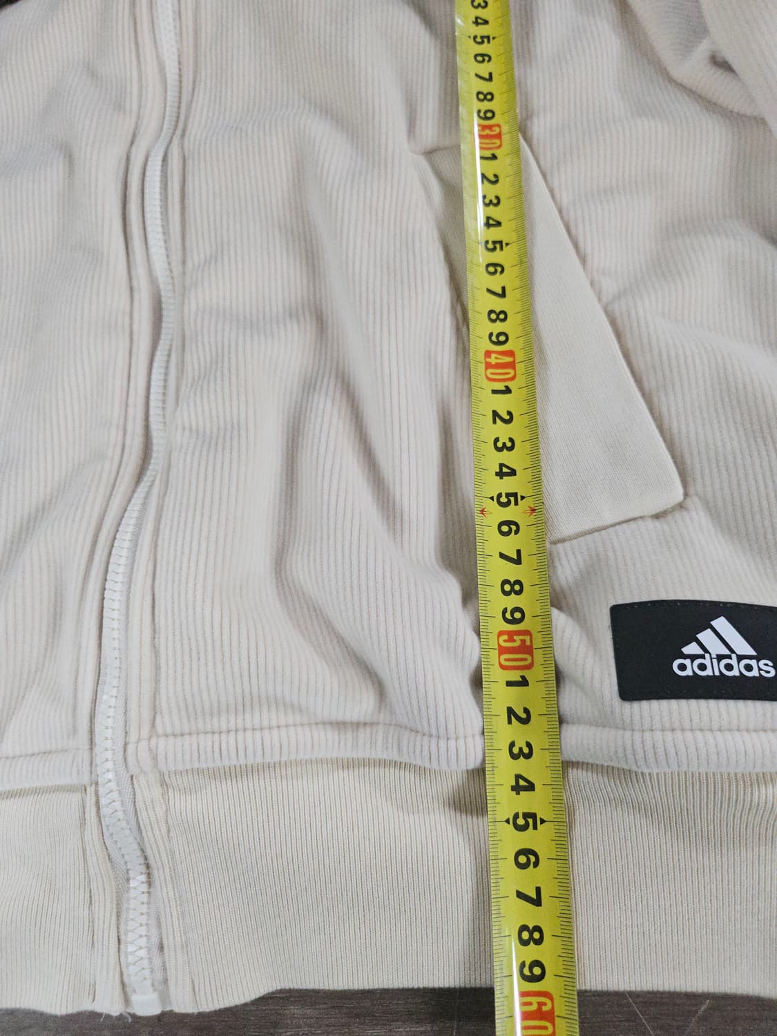 아디다스 코듀로이 아이보리 후드집업 XL 남여공용 상품이미지9