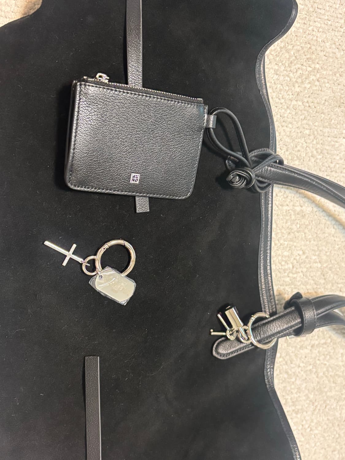714center 714센터 TOTTI BAG 스웨이드 토티백블랙 상품이미지7