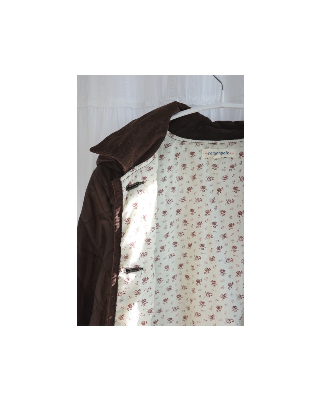 Flower brown quilting jacket 상품이미지5