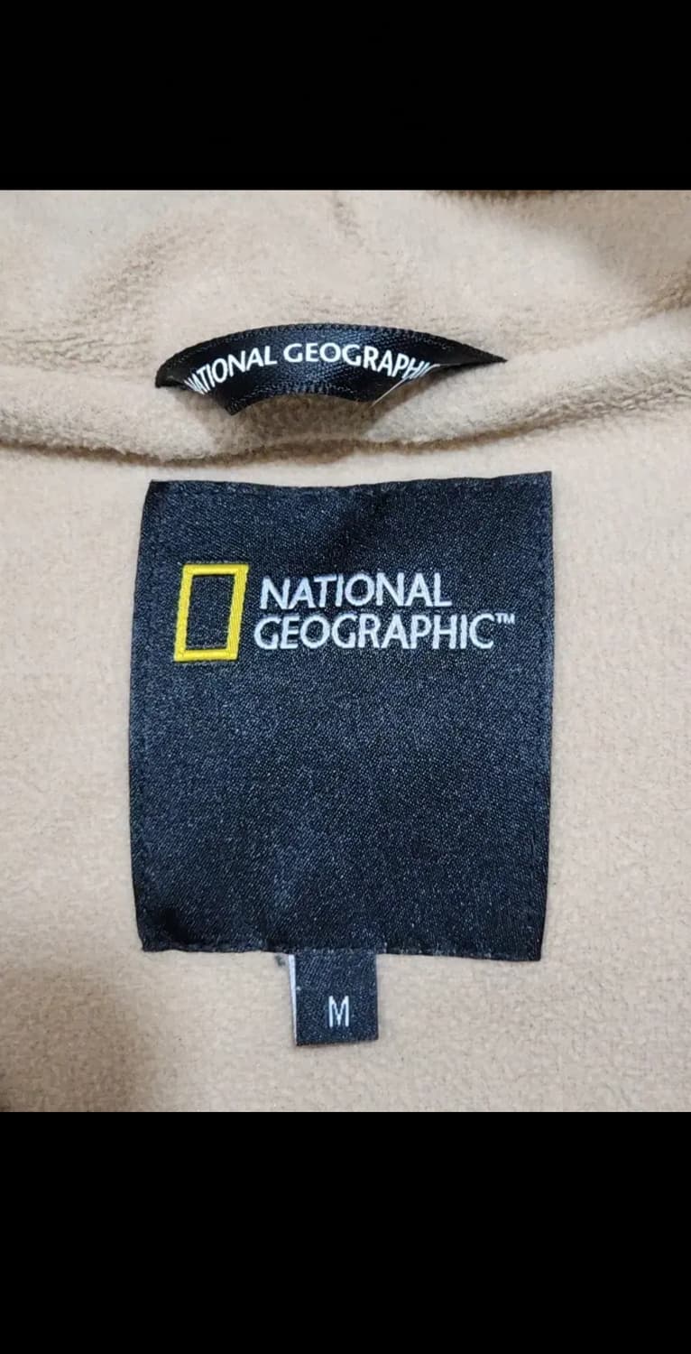 (M) 내셔널지오그래픽 후리스 점퍼 진베이지 뽀글이 플리스 와펜자켓  상품이미지3