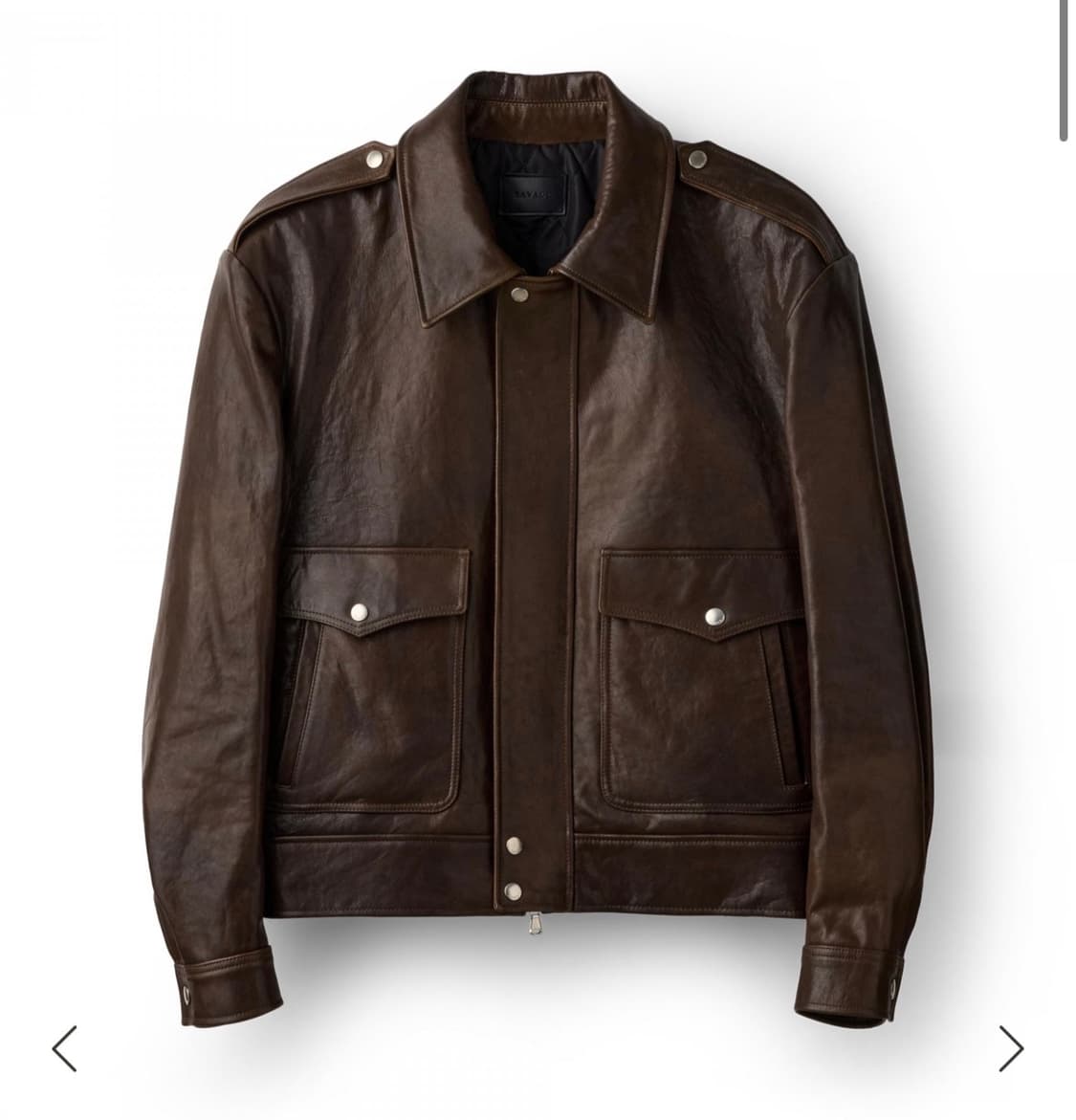 세비지 A2 레더 자켓 브라운 L 상품이미지1