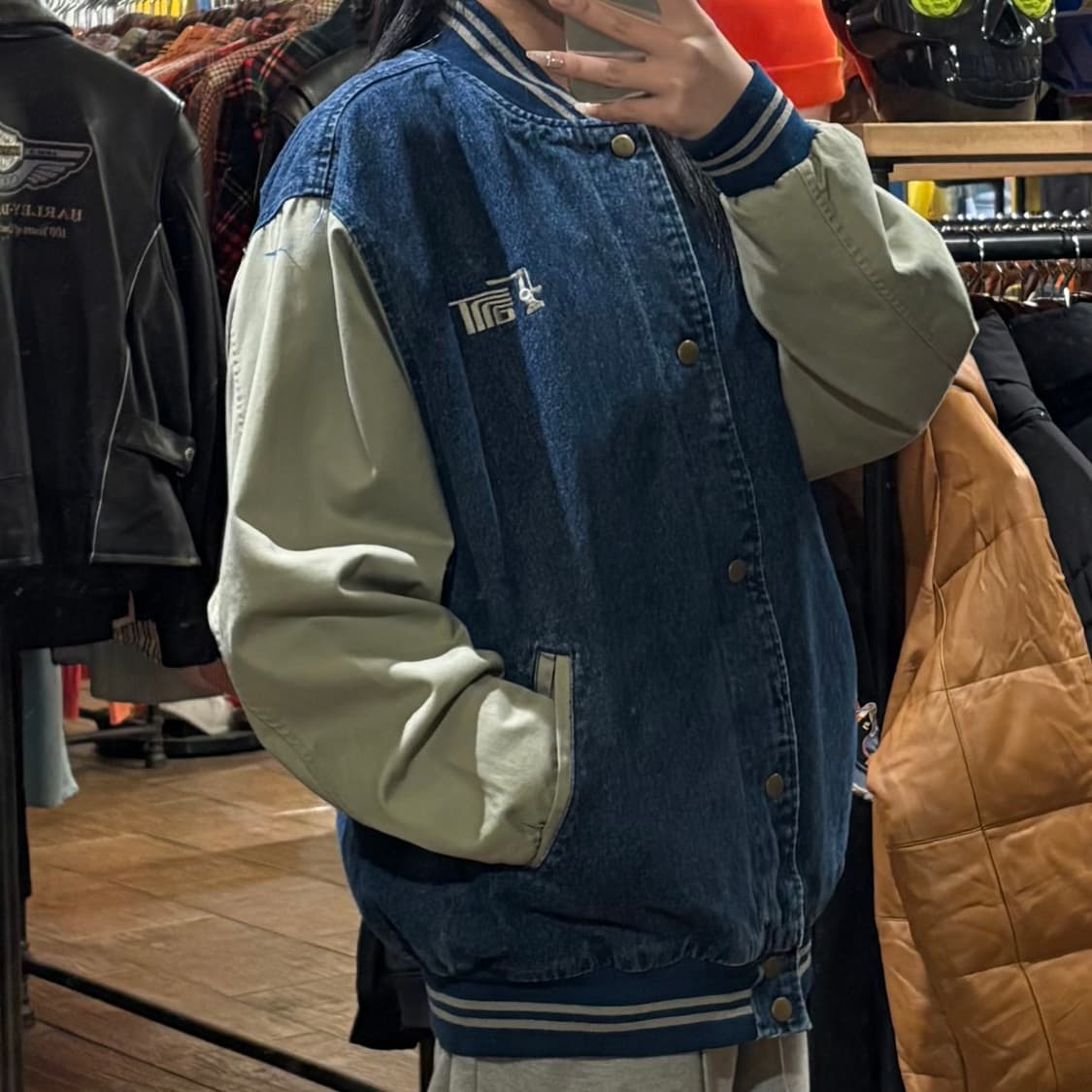 [HI] VTG 데님바시티 자켓 아이보리 상품이미지4