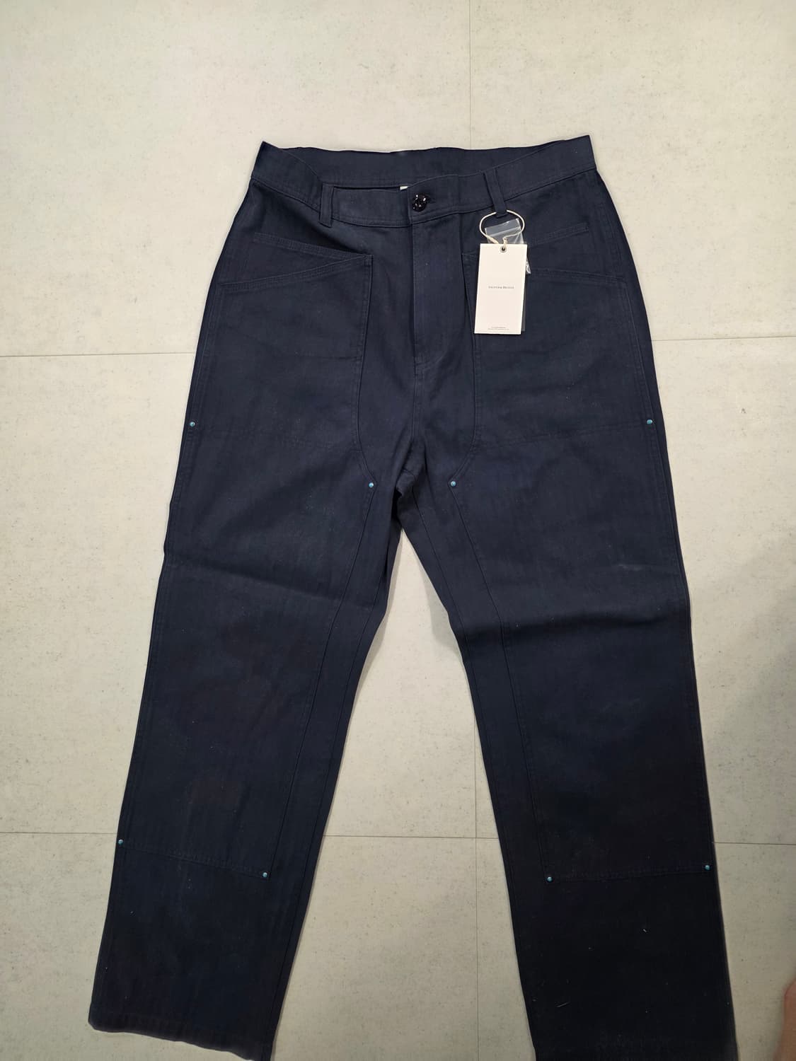 유니폼브릿지 더블니 스터드 팬츠 터키석 상품이미지1