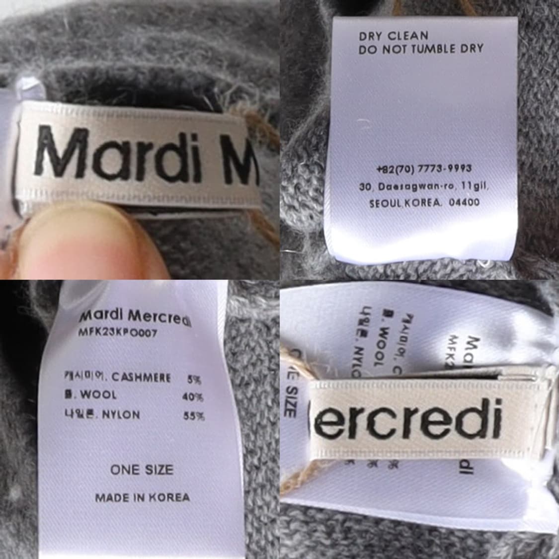 마르디 메크르디 Mardi Mercredi Cashmere Knit 상품이미지8