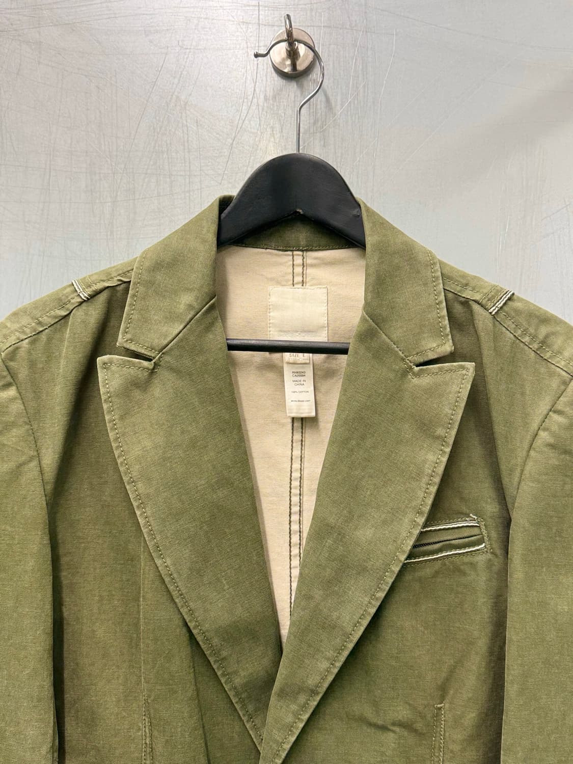 Diesel 디젤 빈티지 워시드 코튼 캔버스 블레이저 자켓 상품이미지2