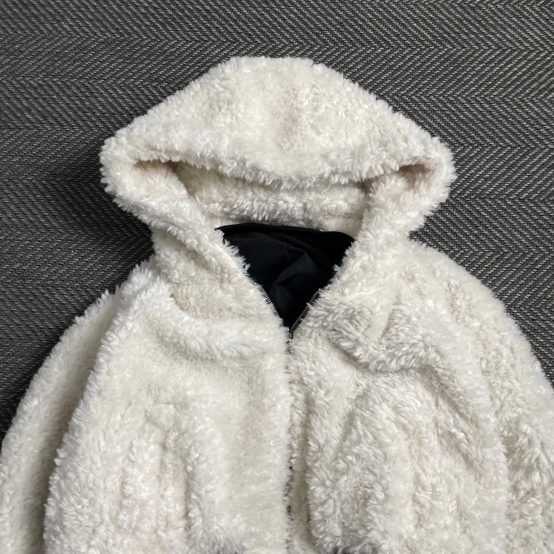 빈티지 우먼스 리버시블 크롭 후드 퍼 항공 점퍼y 4001 상품이미지8