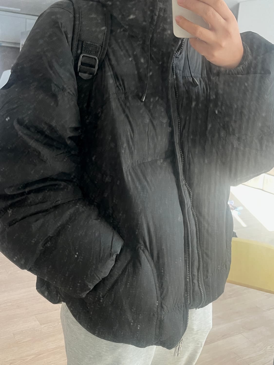 크리틱 웜홀 후드 푸퍼 자켓 패딩 블랙 상품이미지2