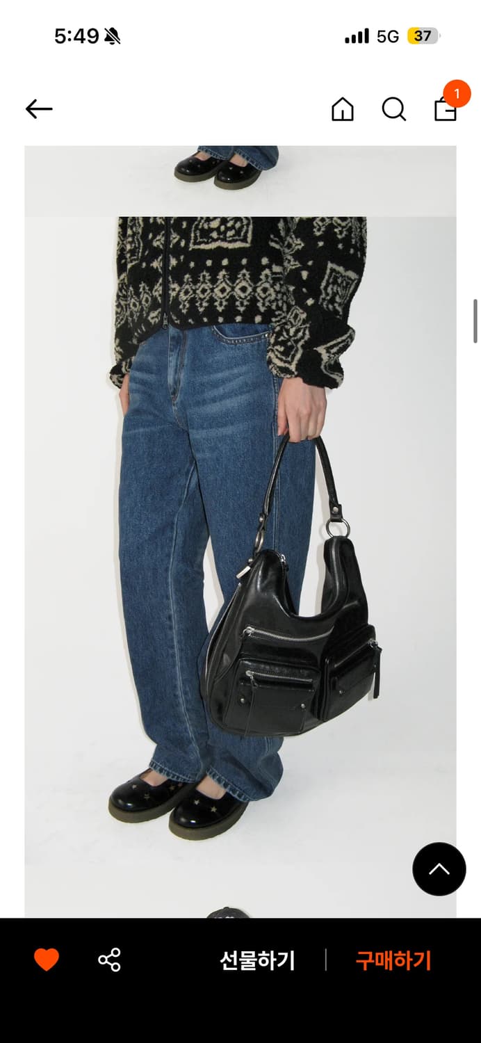 썬번프로젝트 더블 포켓 숄더백 블랙 상품이미지2