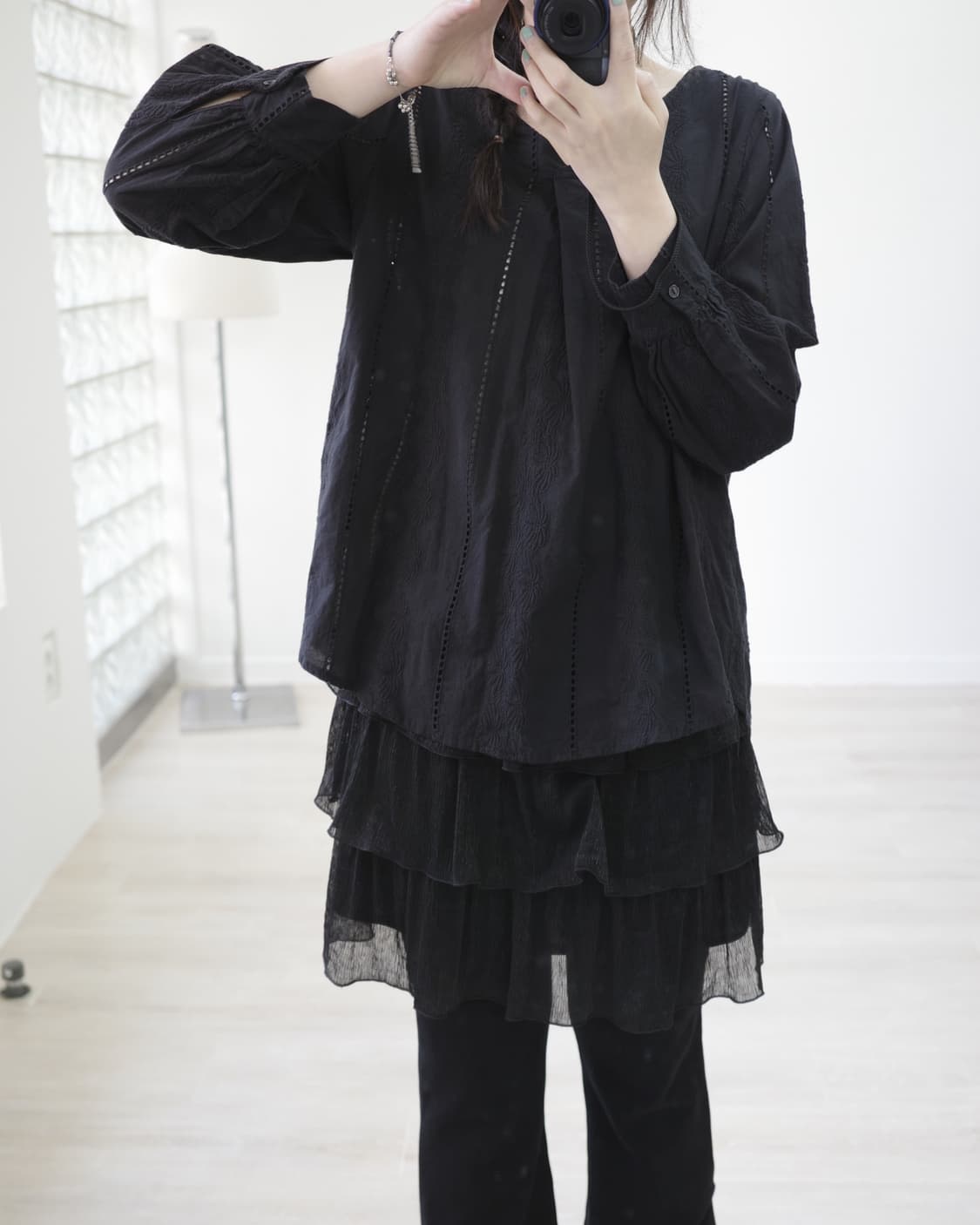 Black minimum blouse 상품이미지2