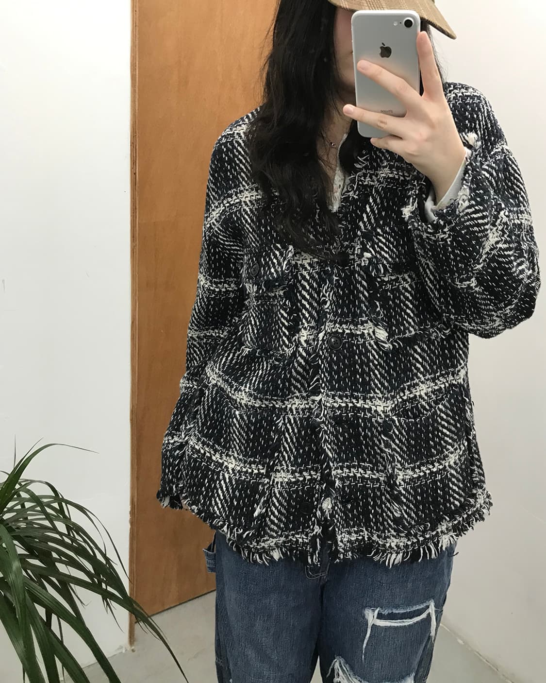 빔즈 BEAMS LIGHTS Check Tweed Blouson 상품이미지4