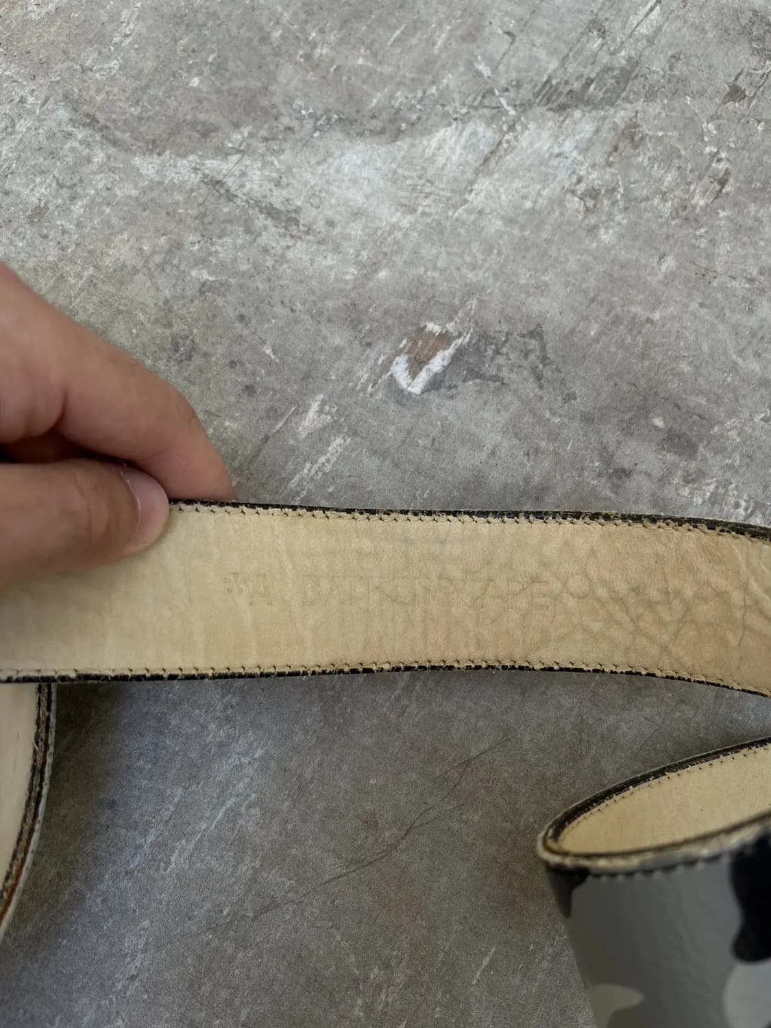 베이프 A Bathing Ape의 카모 패턴 가죽 벨트 상품이미지5