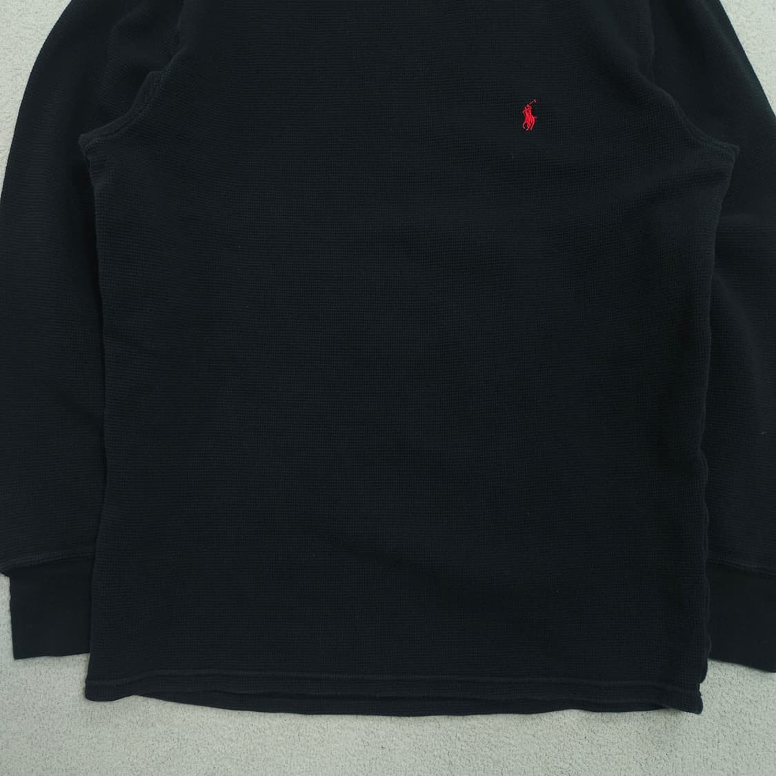폴로 랄프 로렌 와플 롱슬리브 M 블랙 상품이미지3