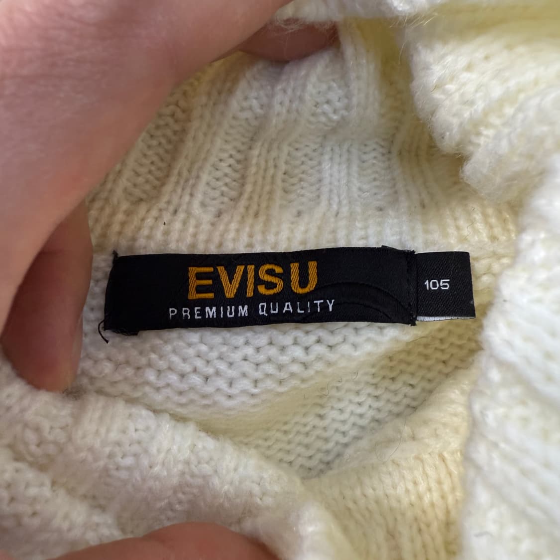 [105] 에비수 EVISU 꽈배기 터틀넥 니트 1229T1 상품이미지3