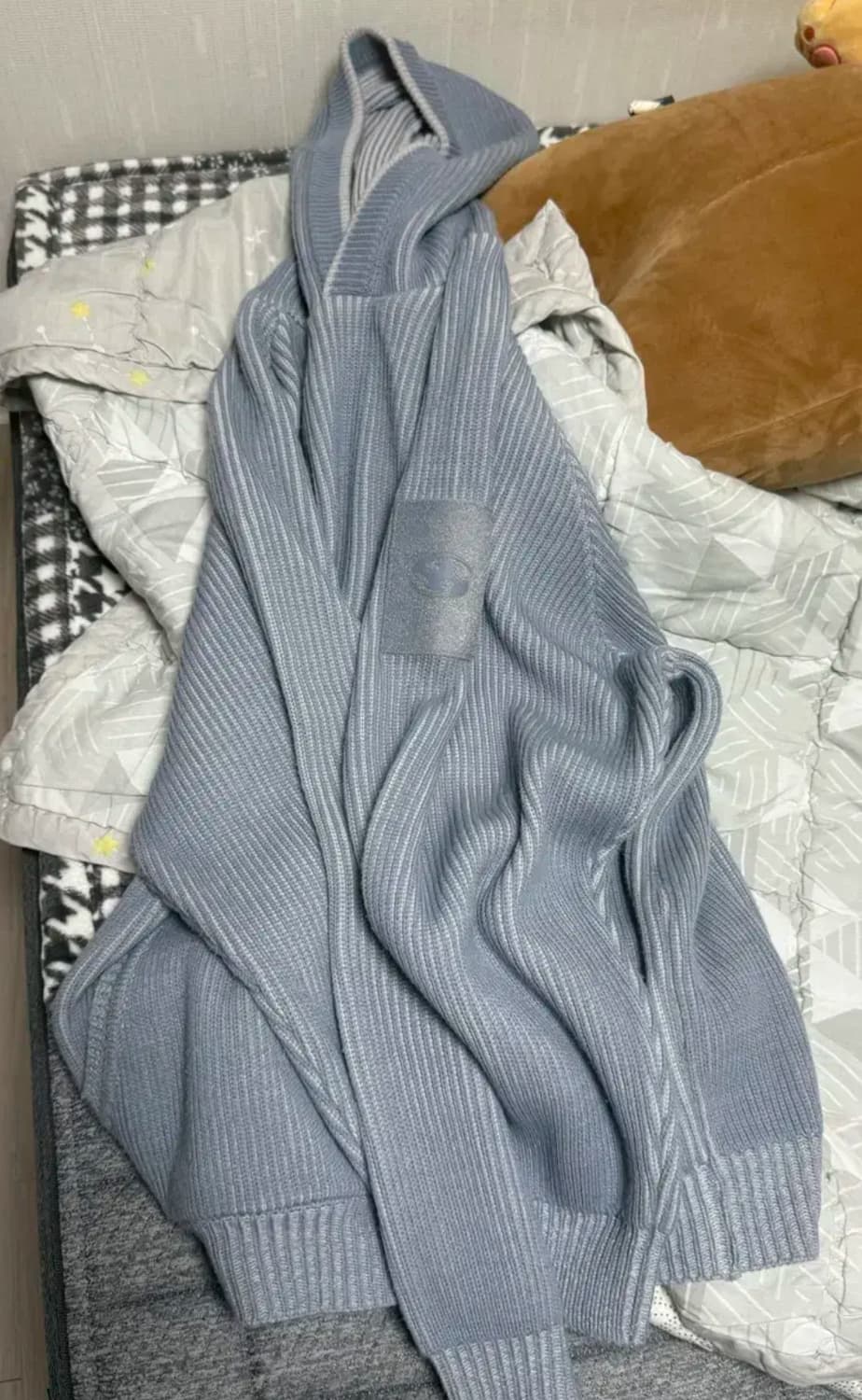 산산기어 후드 니트 스카이블루 23FW - size 2 상품이미지2