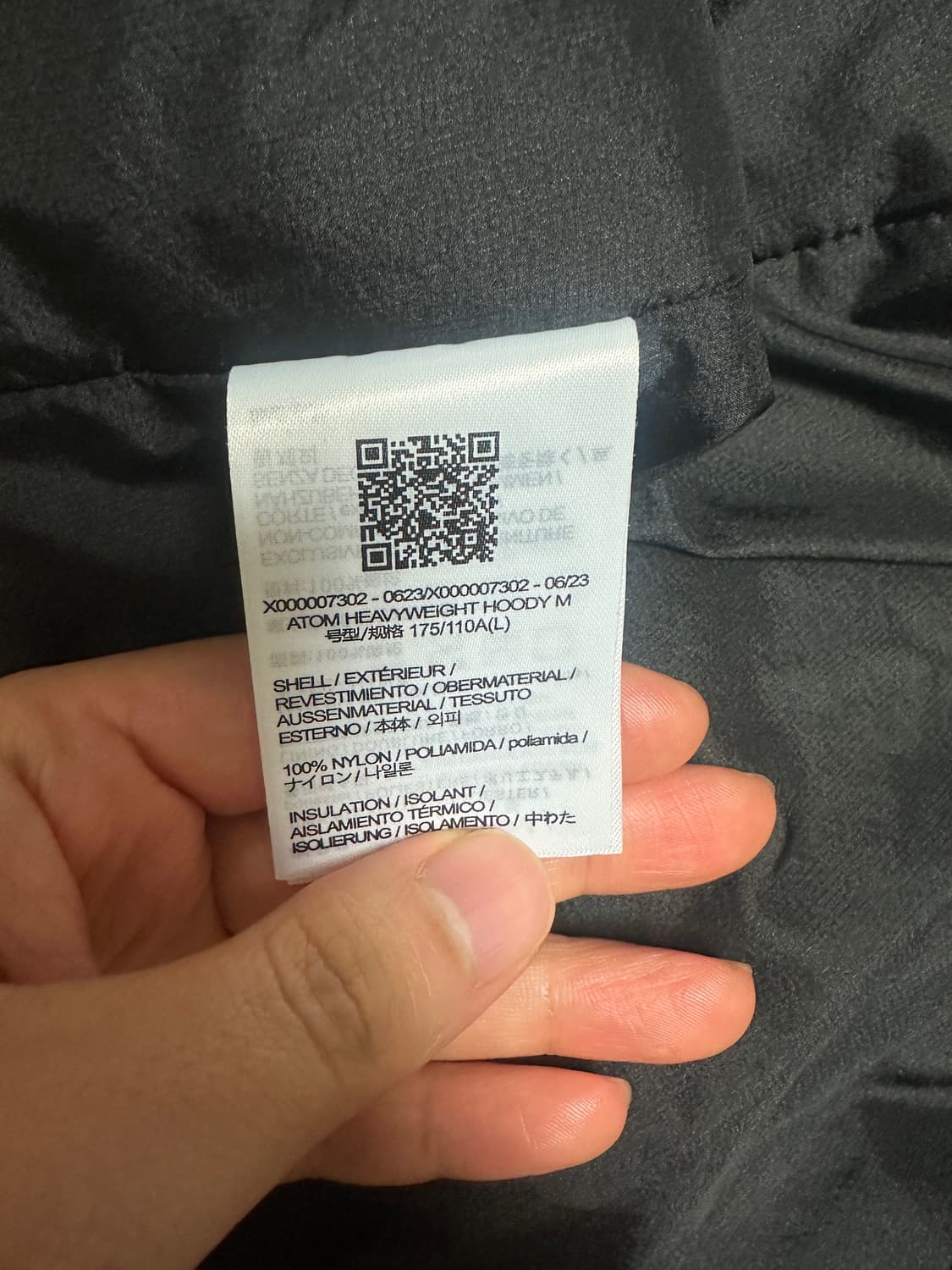 아크테릭스 아톰 헤비웨이트 블랙 L 상품이미지5