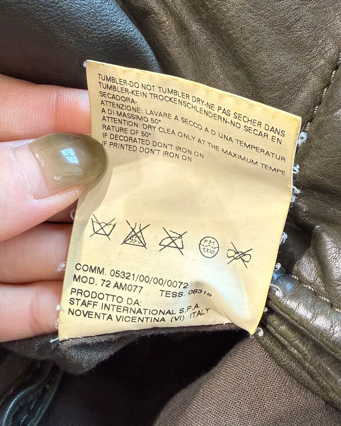 디스퀘어드2 카키 레더 라이더 자켓  상품이미지10