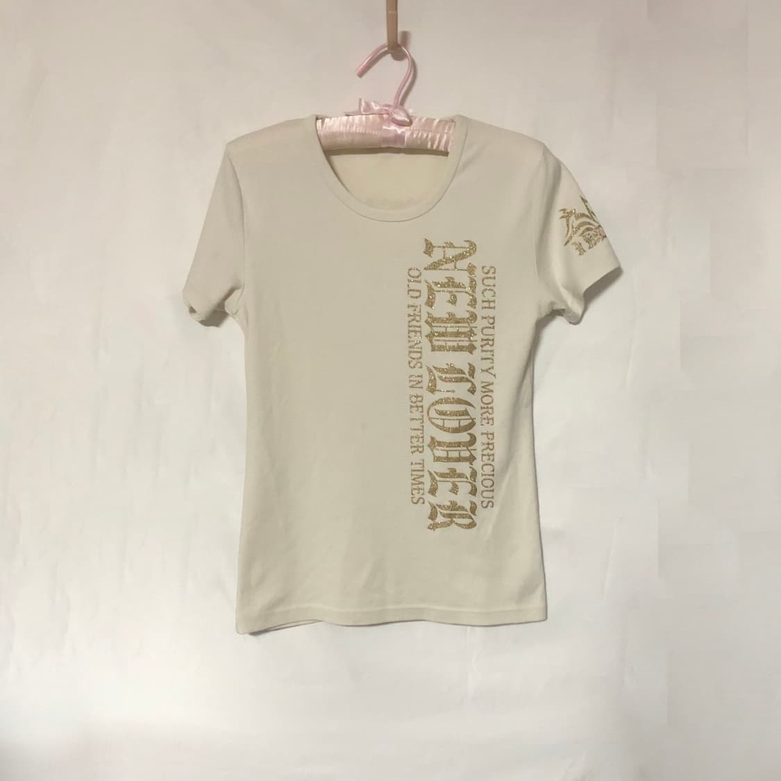 펑크 레터링 티셔츠  아이보리 상품이미지8