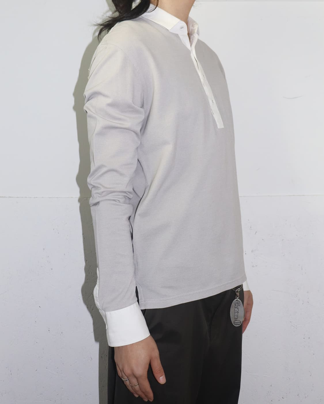 질샌더 하프 버튼 코튼 셔츠 상품이미지3