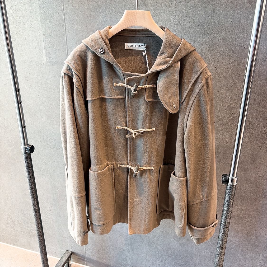 (정품/새상품)아워레가시 남성 배스 울 크롭 더플 코트 상품이미지1