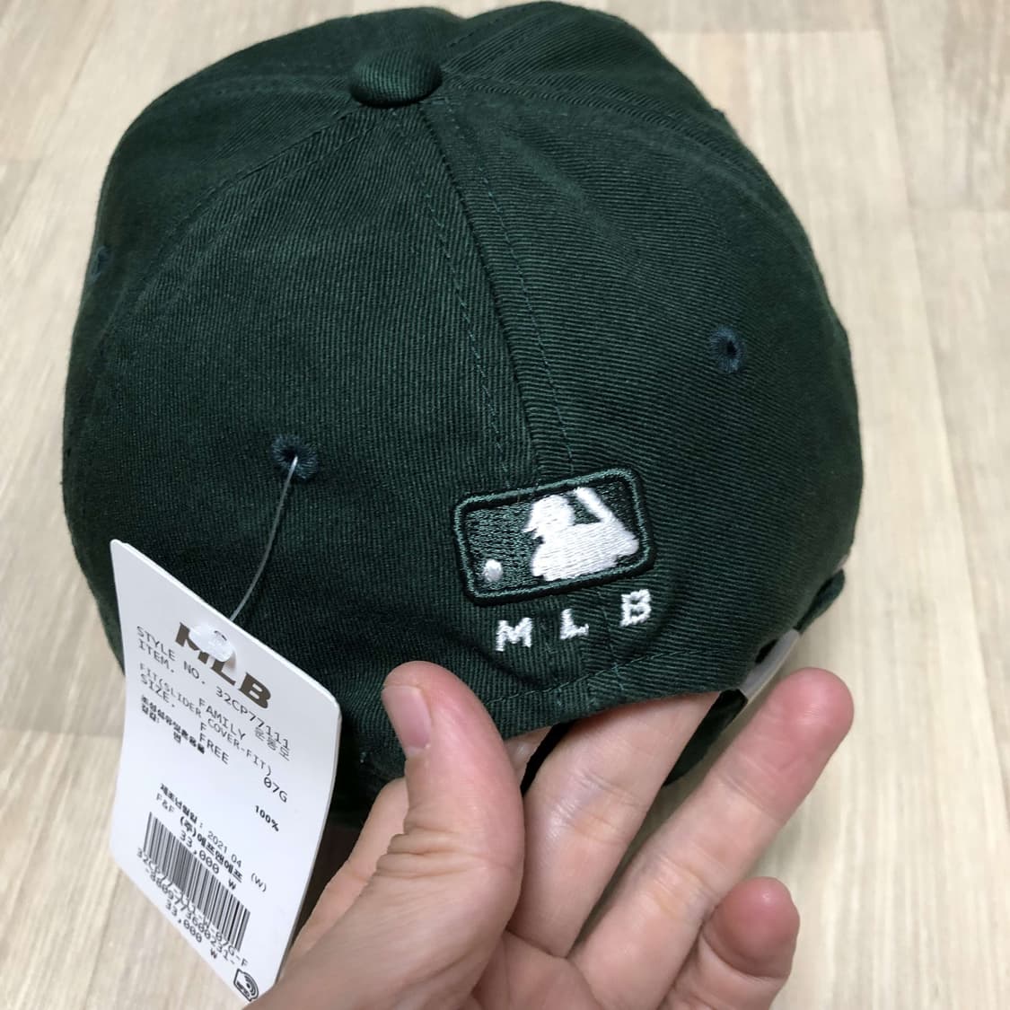 (ONE SIZE) 새상품 엠엘비 MLB LA 다저스 스몰로고 그린 볼캡 상품이미지5