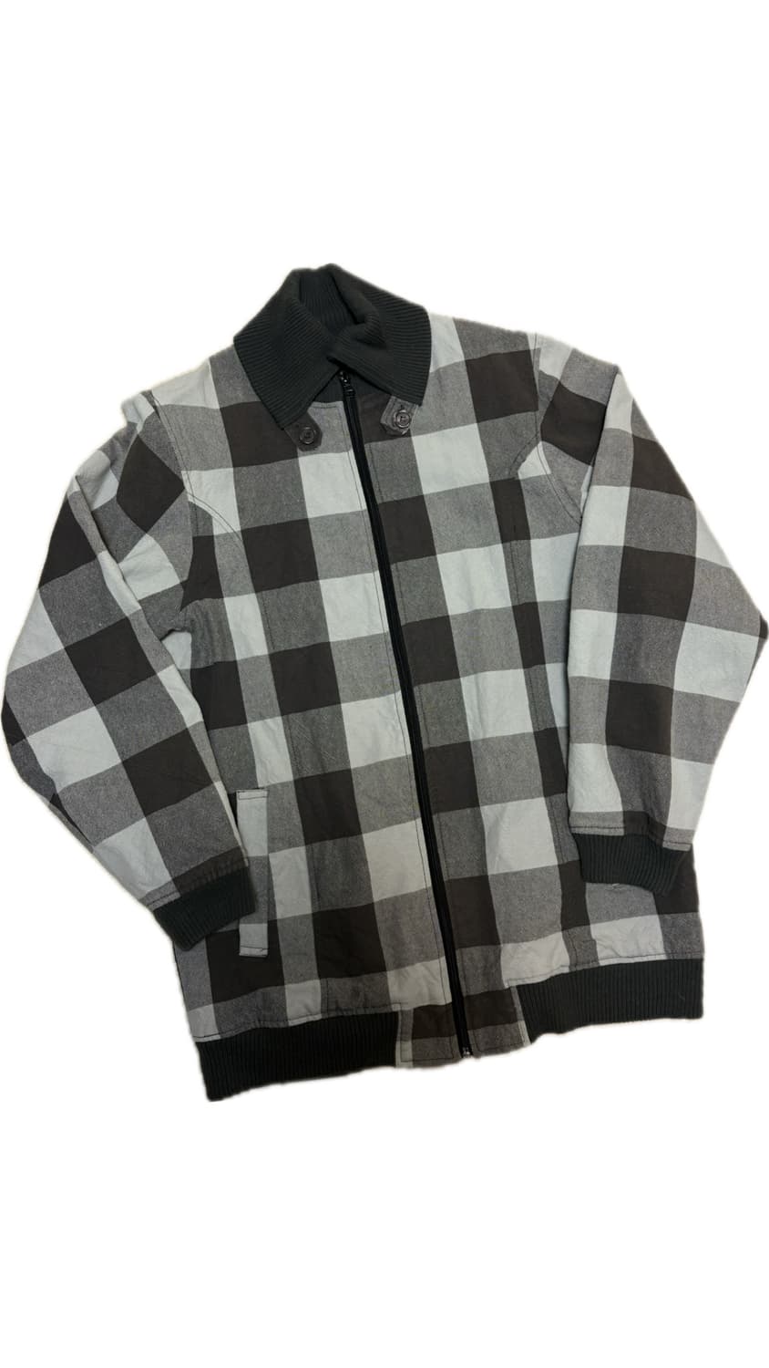빈티지 체크 봄버자켓 상품이미지1