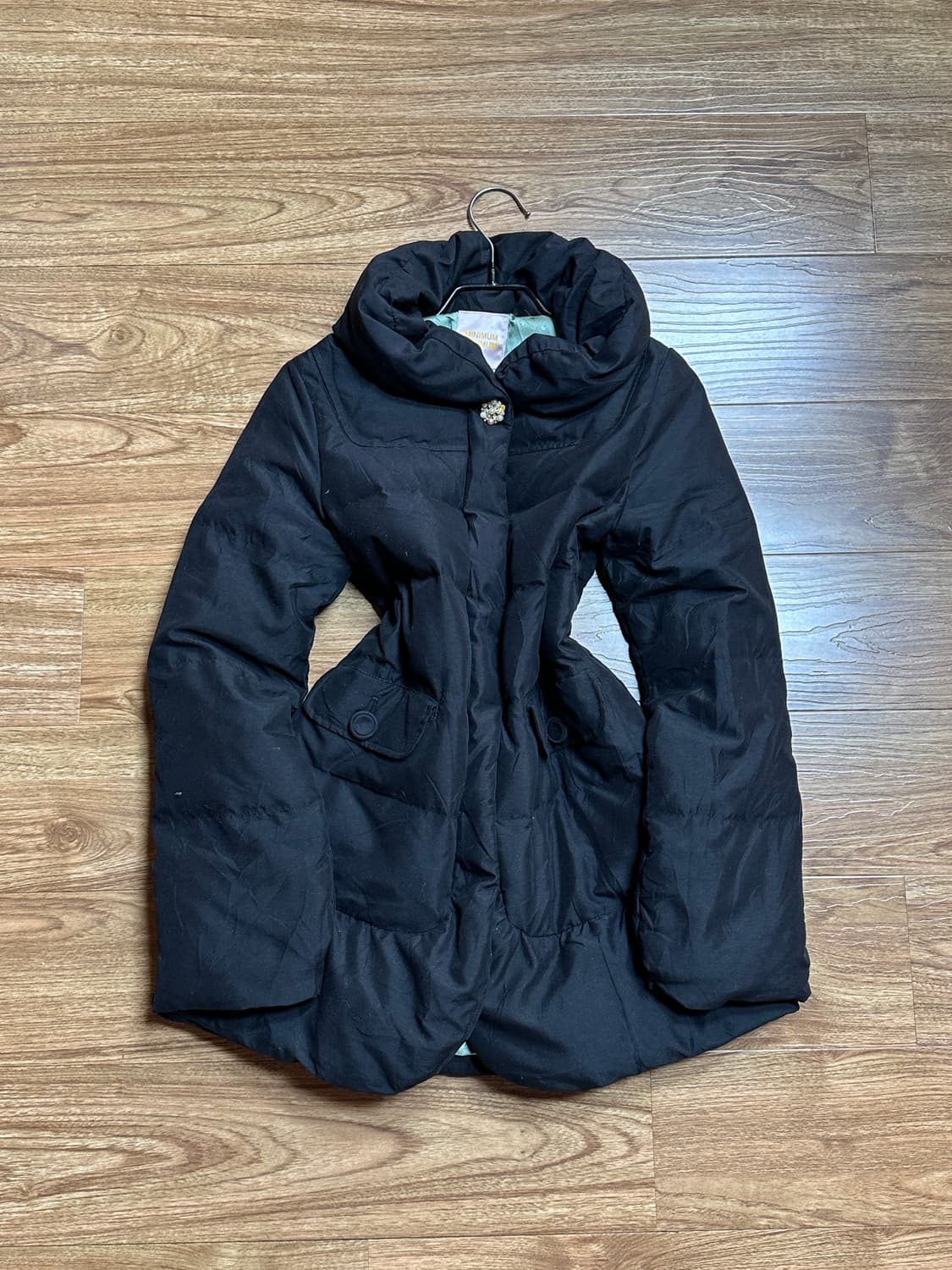 빈티지 블랙 보석 패딩 히메갸루 오네갸루 로걀 공겜여주 긱시크 고딕 고스 상품이미지1