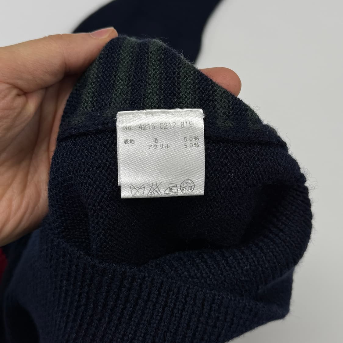 Beams patchwork sweater 상품이미지7