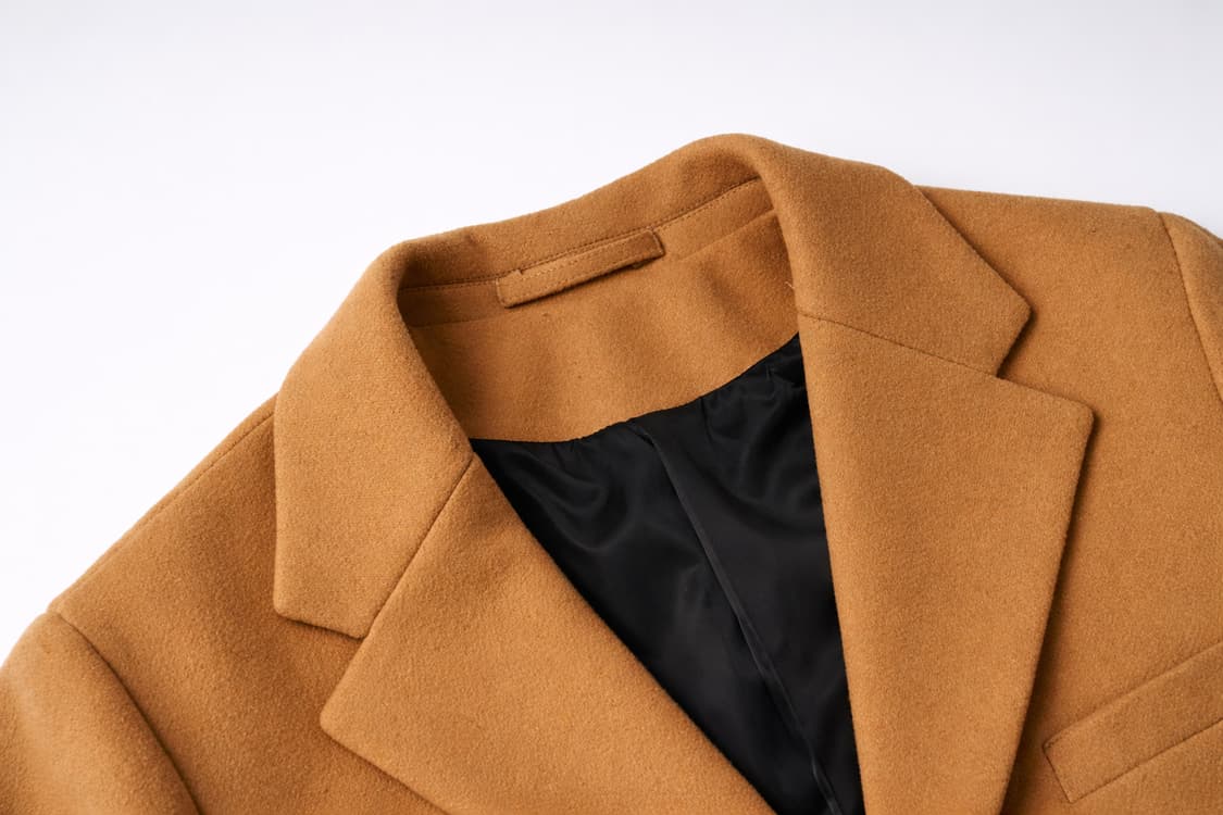 남자 세미오버핏 울 싱글 버튼  롱 코트 (카멜) 105(XL) 상품이미지7