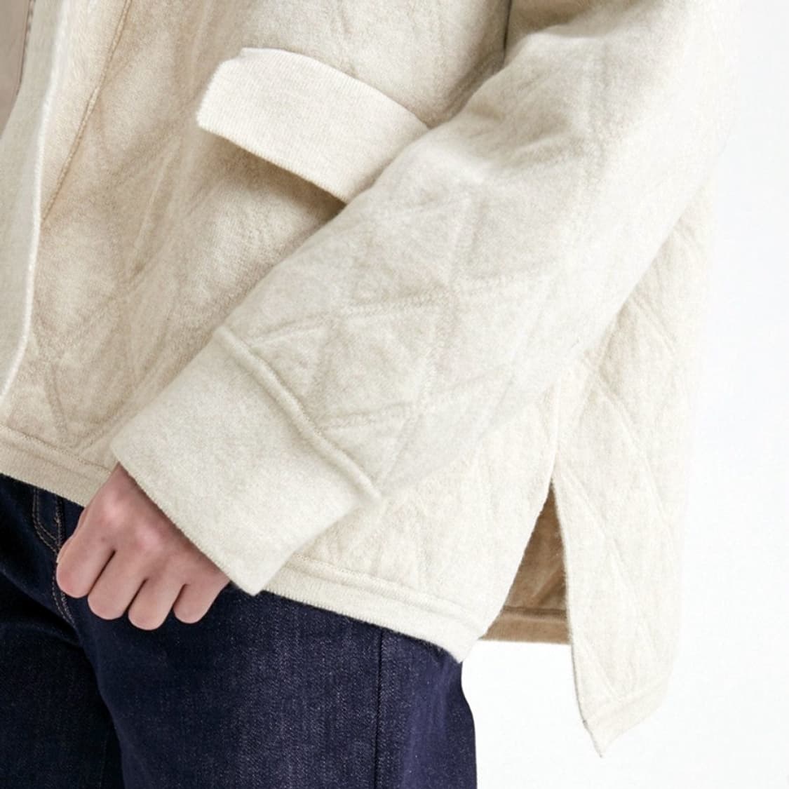 타임(TIME) 패딩 레이어 캐시미어 블렌드 니트점퍼 프리사이즈 상품이미지3