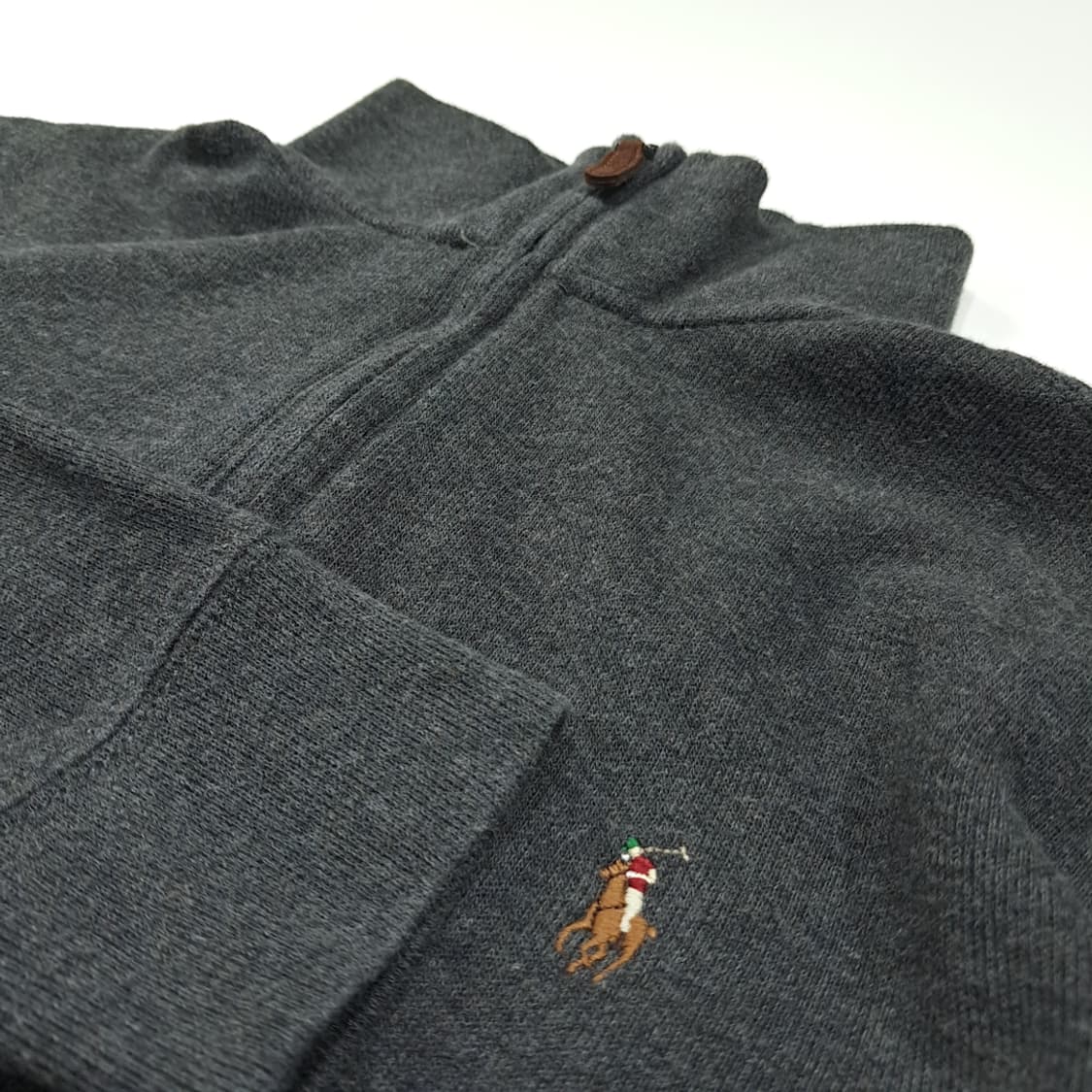 CL830 S 폴로 가죽풀러 그레이 하프집업 스웻셔츠 상품이미지5