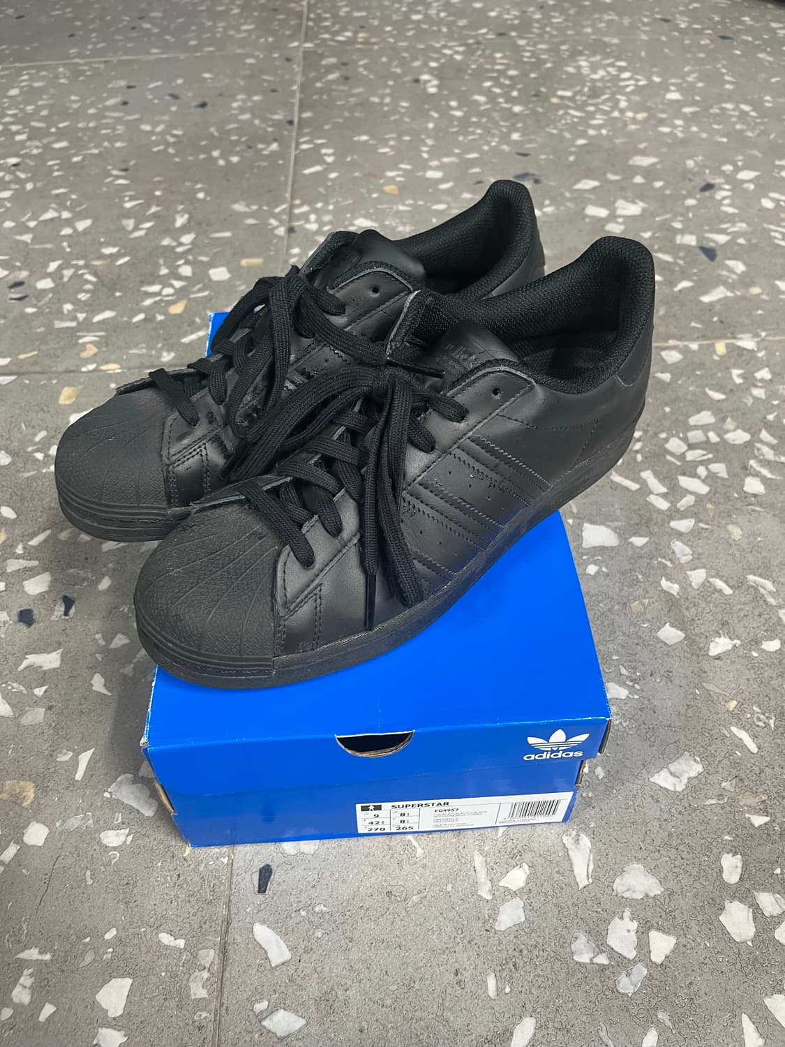 아디다스 슈퍼스타 올블랙  상품이미지5