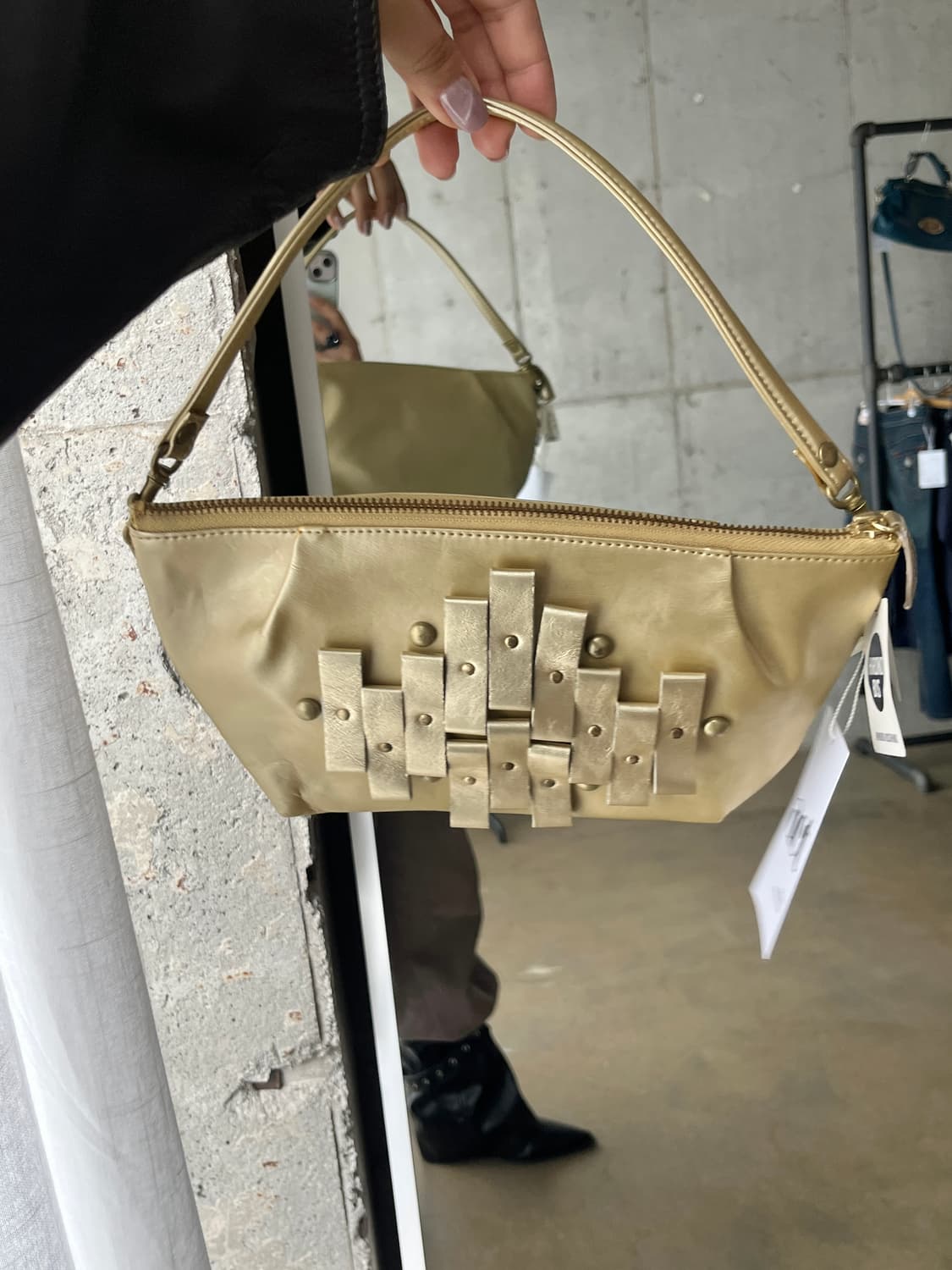 (Deadstock)Hiroko Bis 히로코비스 메탈릭 백 상품이미지2