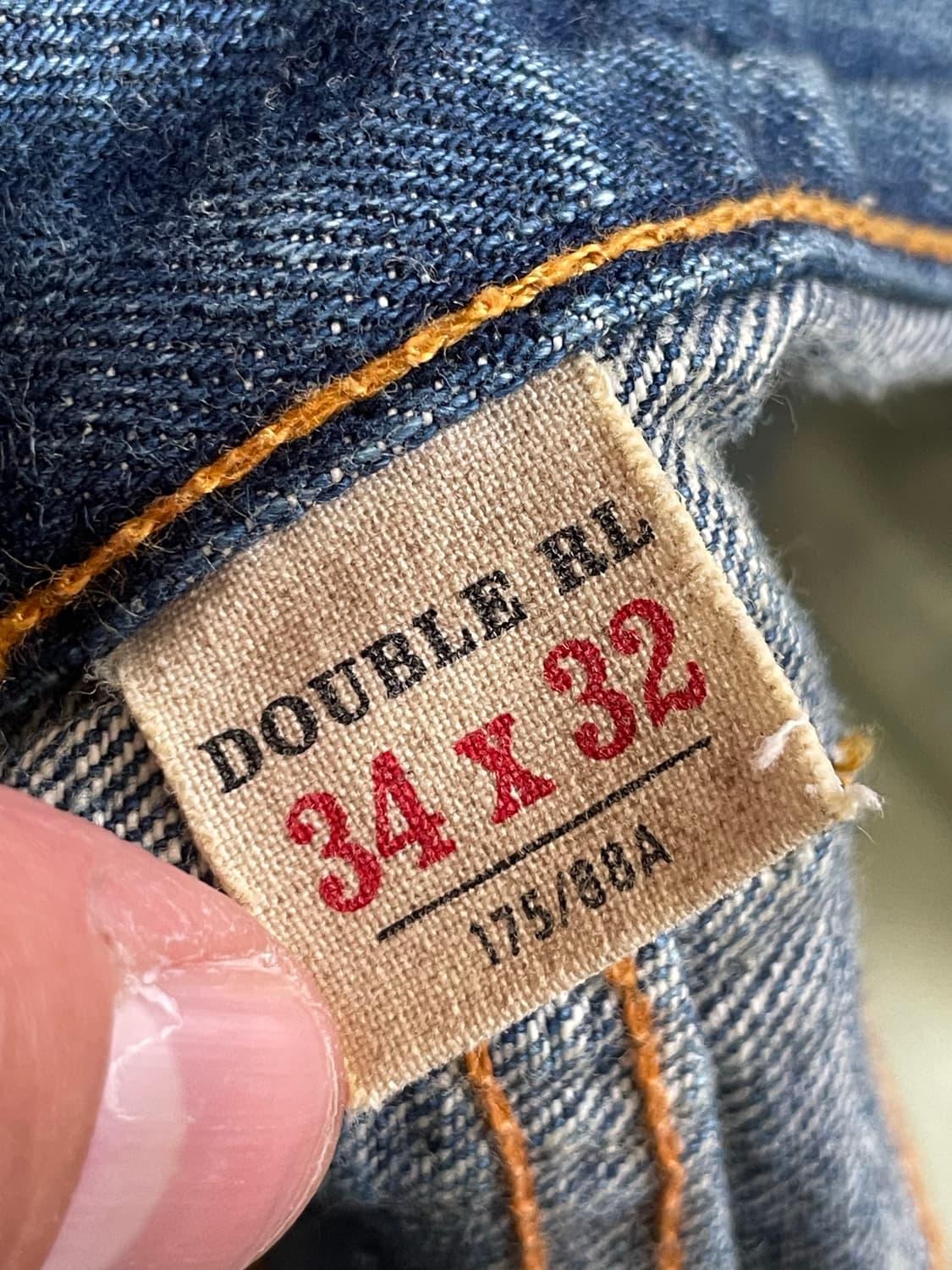 RRL Straight Leg Selvedge Denim 34x32 상품이미지7