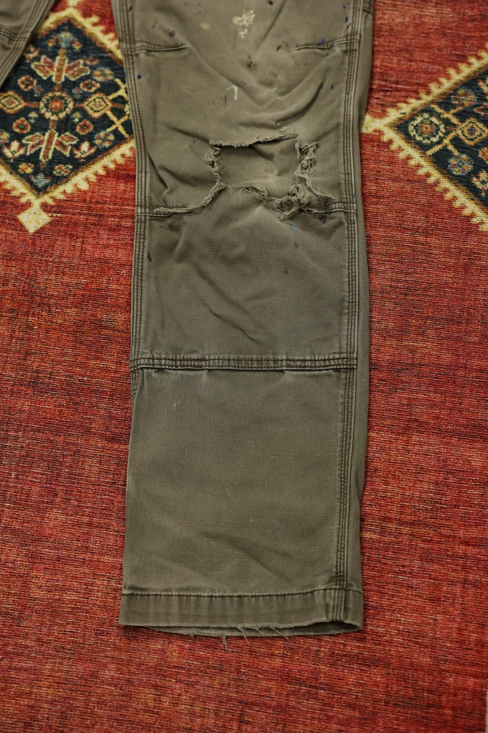 빈티지 칼하트 더블니 디스트레스드 판매 상품이미지4