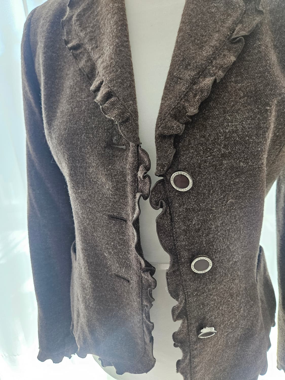 꾸레쥬 브라운 프릴자켓 상품이미지2