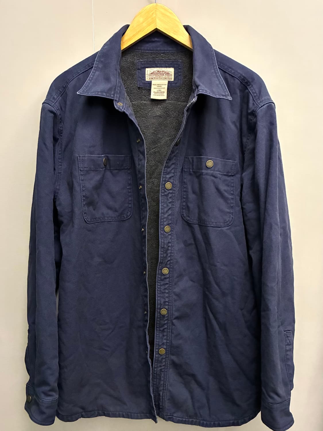 (XL)00s L.L. BEAN 엘엘빈 캔버스 코튼 플리스 워크셔츠자켓 상품이미지7