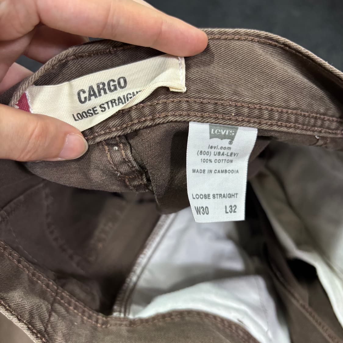 30 리바이스 브라운 루즈스트레이트 카고팬츠 상품이미지4