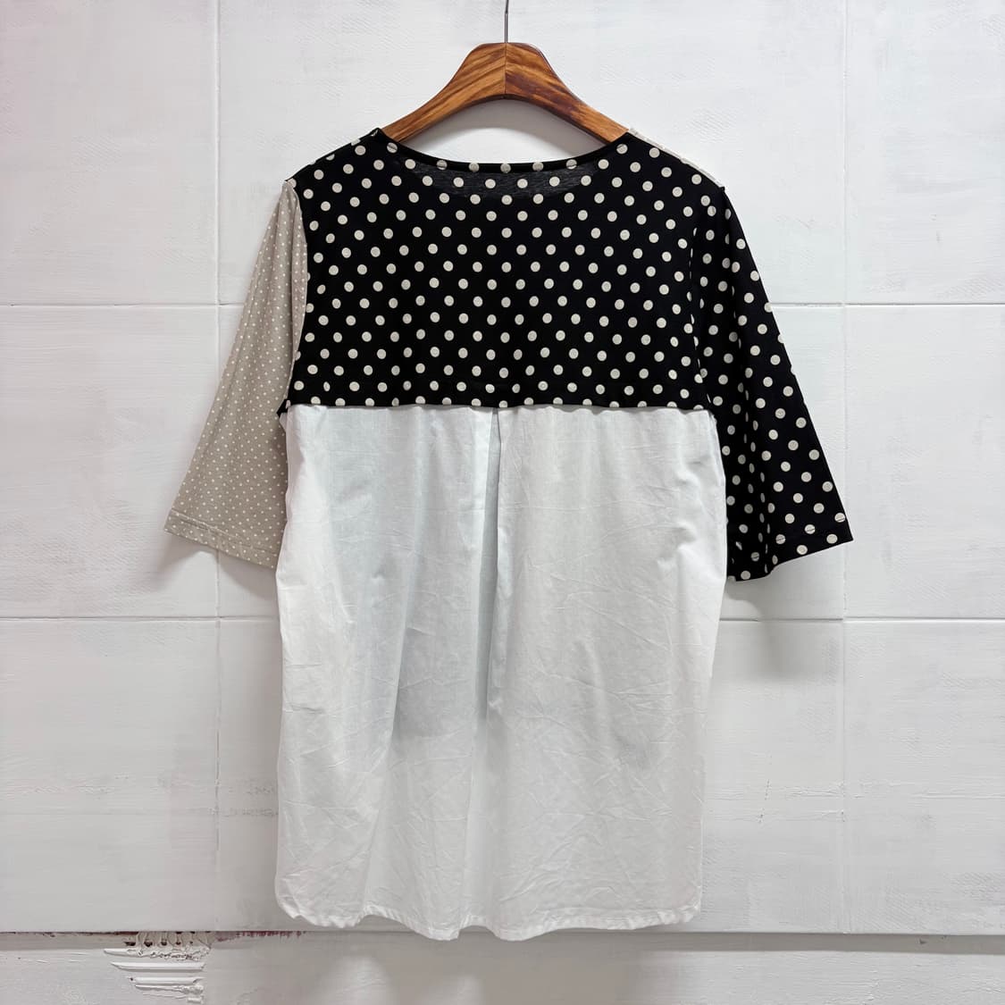 Respighi 도트 패치워크 언발 탑 JPN 상품이미지4