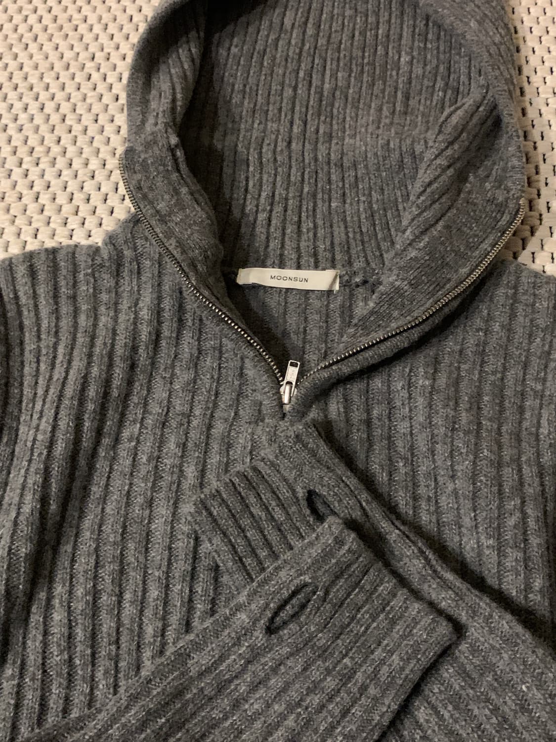 문선 바라클라바 니트 그레이 M 상품이미지4