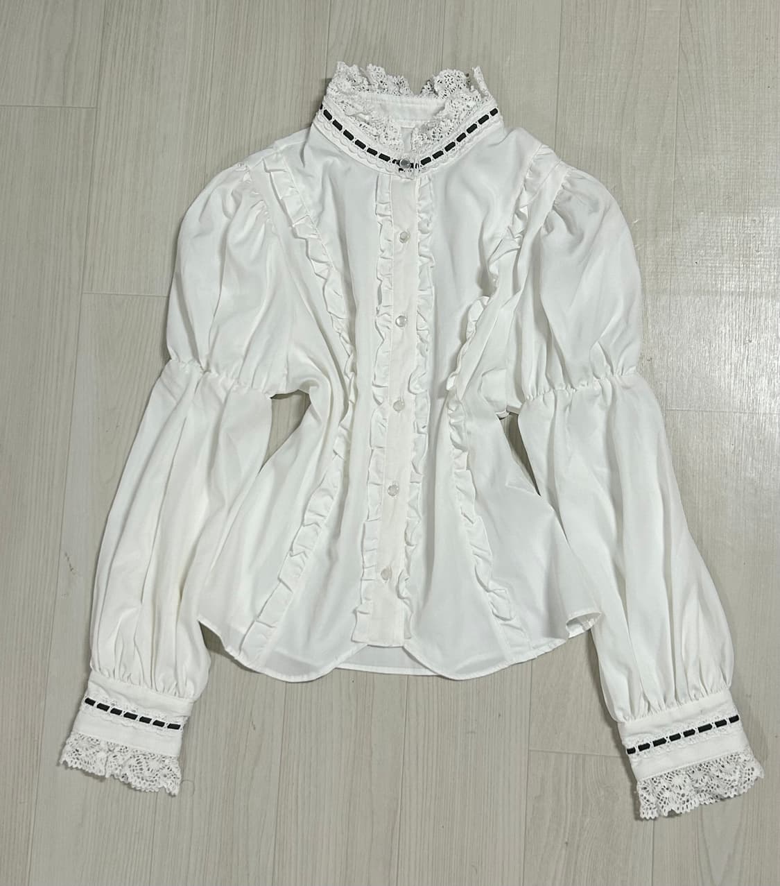 로맨틱 엔젤릭 고딕 고스 레이스 블라우스 탑 상품이미지1