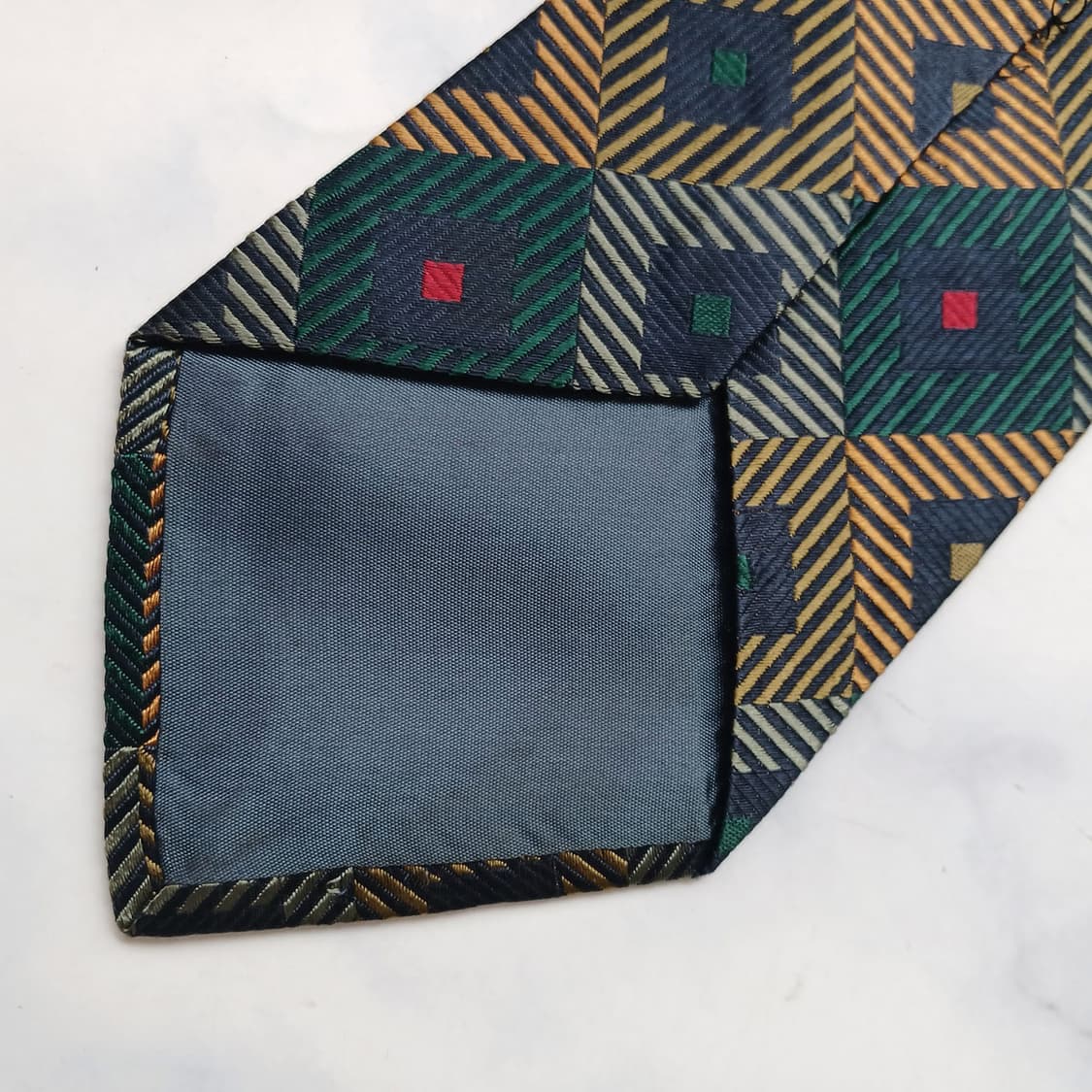 MISSONI 미쏘니 그린 기하 패턴 넥타이 9.8cm A+등급 E131 상품이미지8