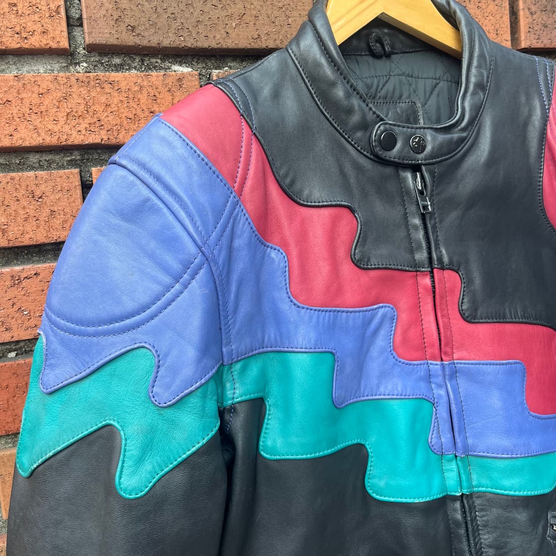 90s 빈티지 올드 가죽 레이싱 자켓 (95-100) 상품이미지2