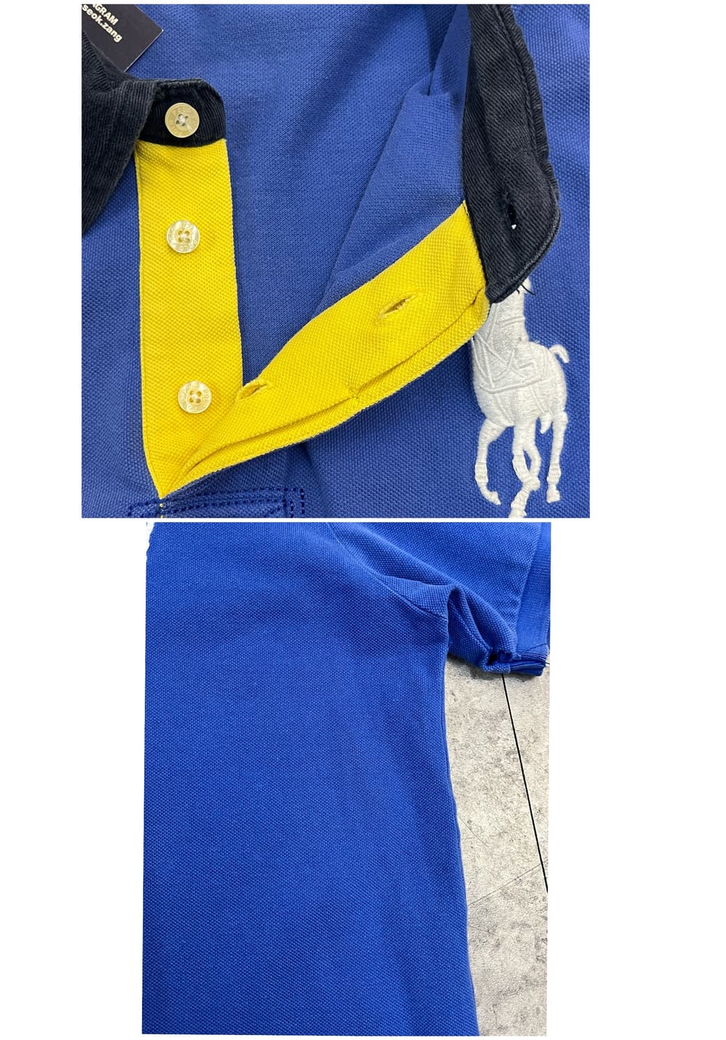 폴로 랄프로렌 빅포니 반팔 카라티 블루 L #csz3151 상품이미지5